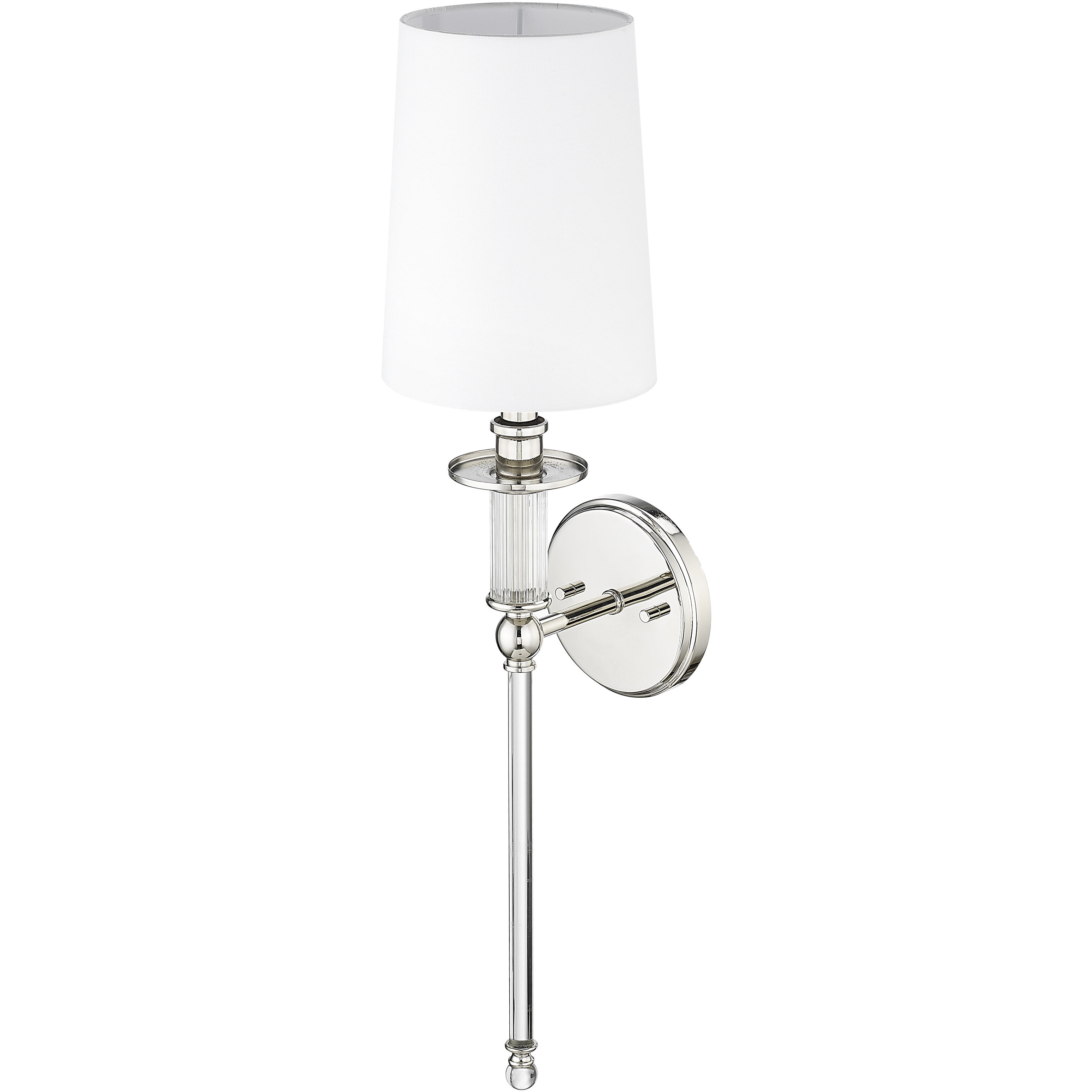 None Wall Sconce Wall Light in Polished Nickel
